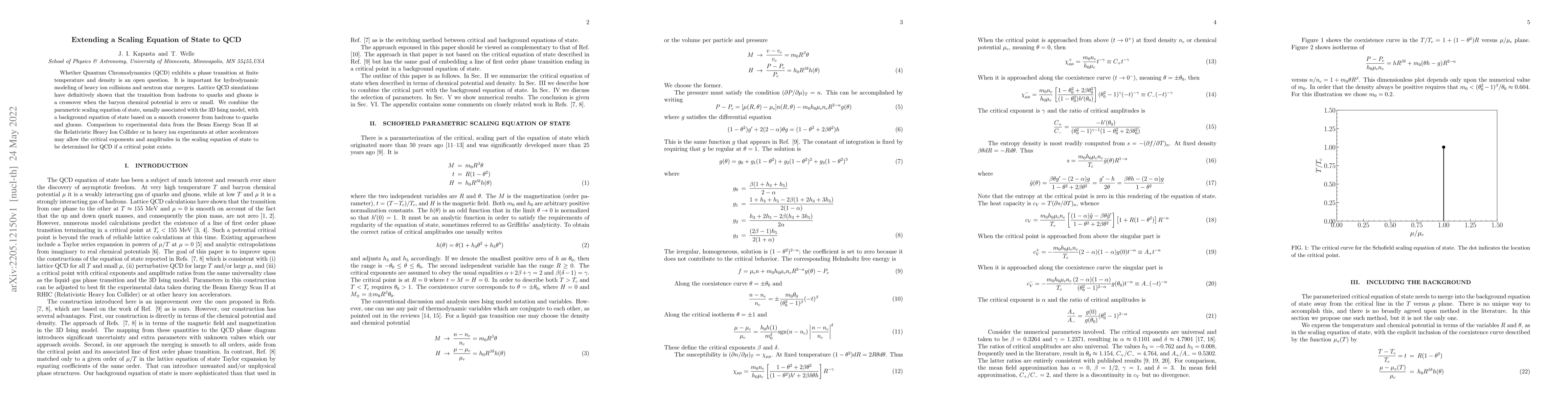 Thumbnail for Extending a Scaling Equation of State to QCD