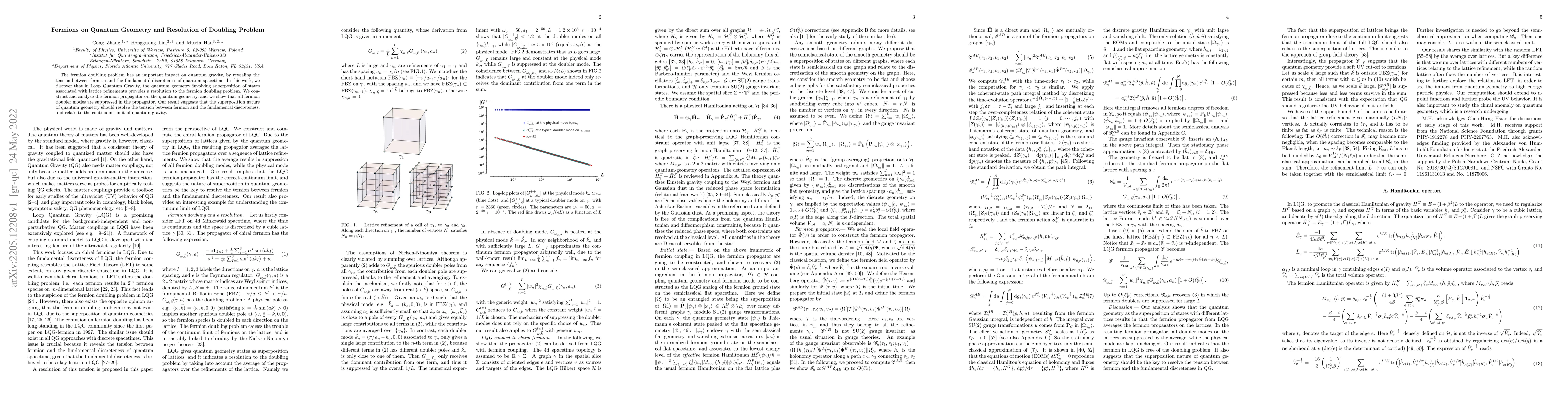 Thumbnail for Fermions on Quantum Geometry and Resolution of Doubling Problem