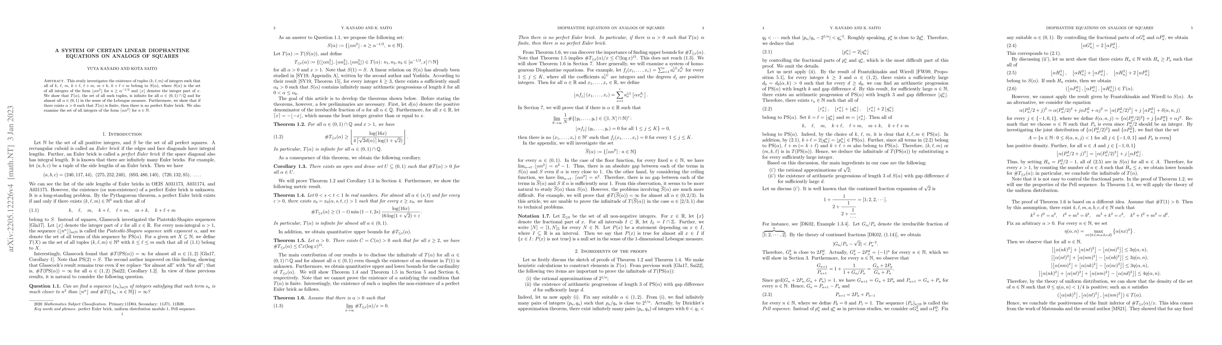 Thumbnail for A system of certain linear Diophantine equations on analogs of squares