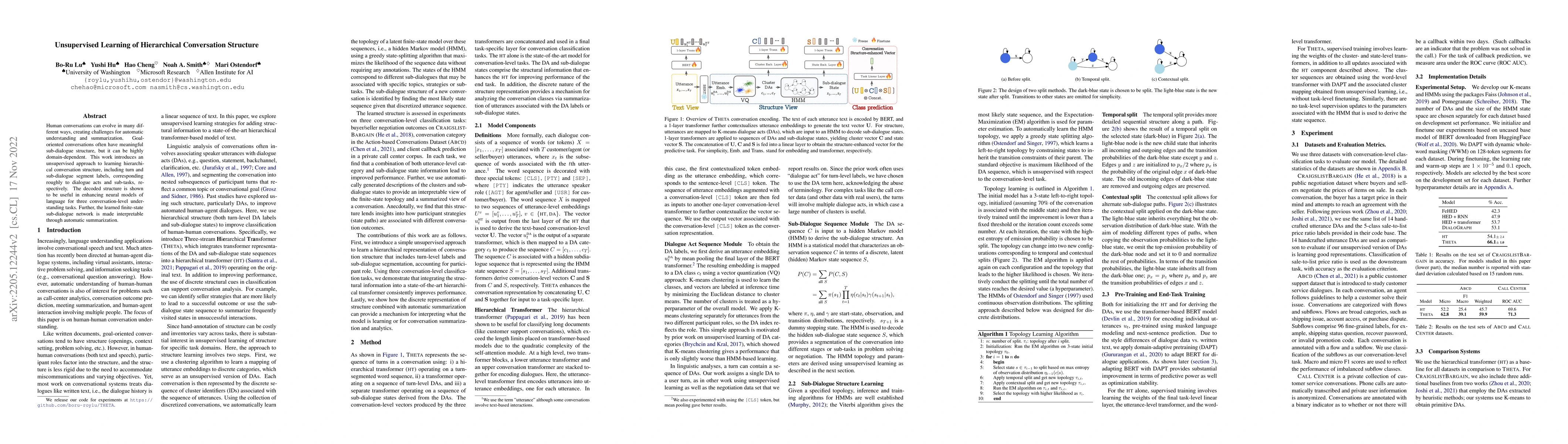 Thumbnail for Unsupervised Learning of Hierarchical Conversation Structure