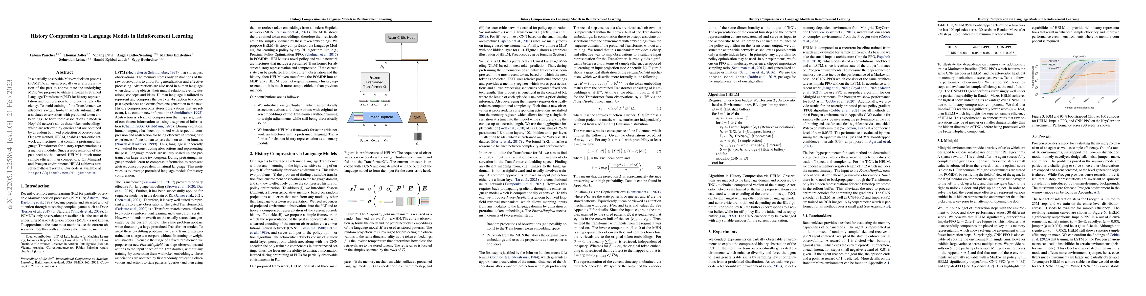 Thumbnail for History Compression via Language Models in Reinforcement Learning