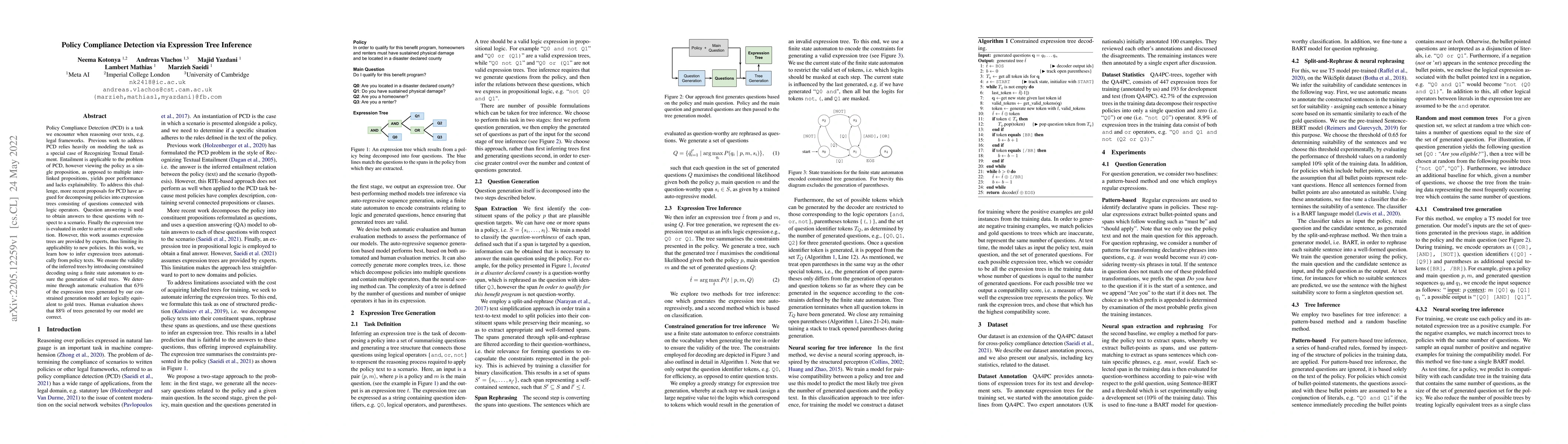 Thumbnail for Policy Compliance Detection via Expression Tree Inference