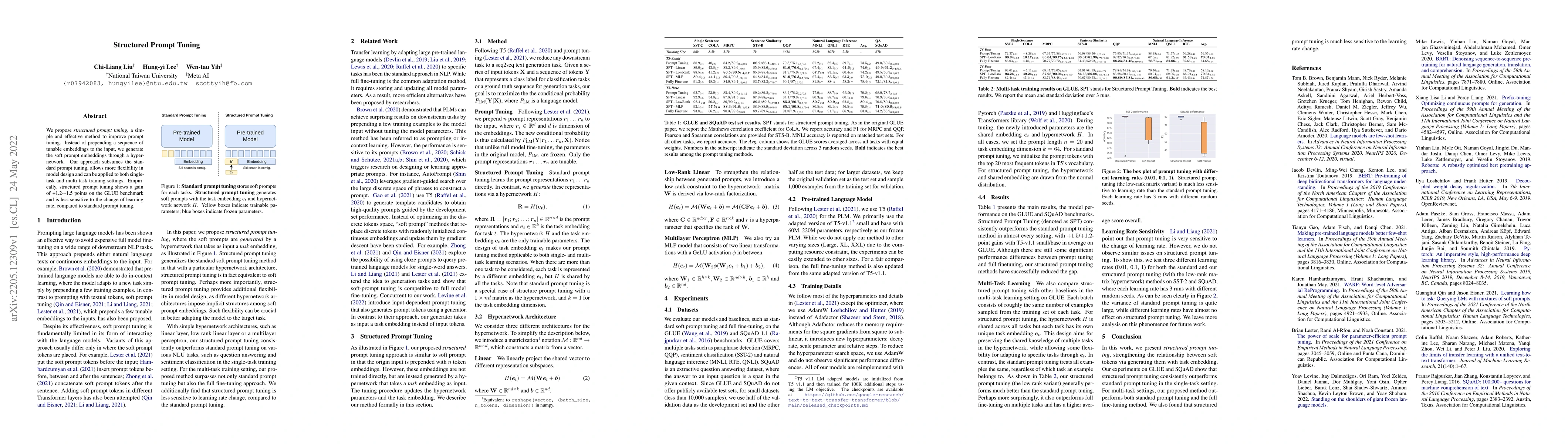 Thumbnail for Structured Prompt Tuning