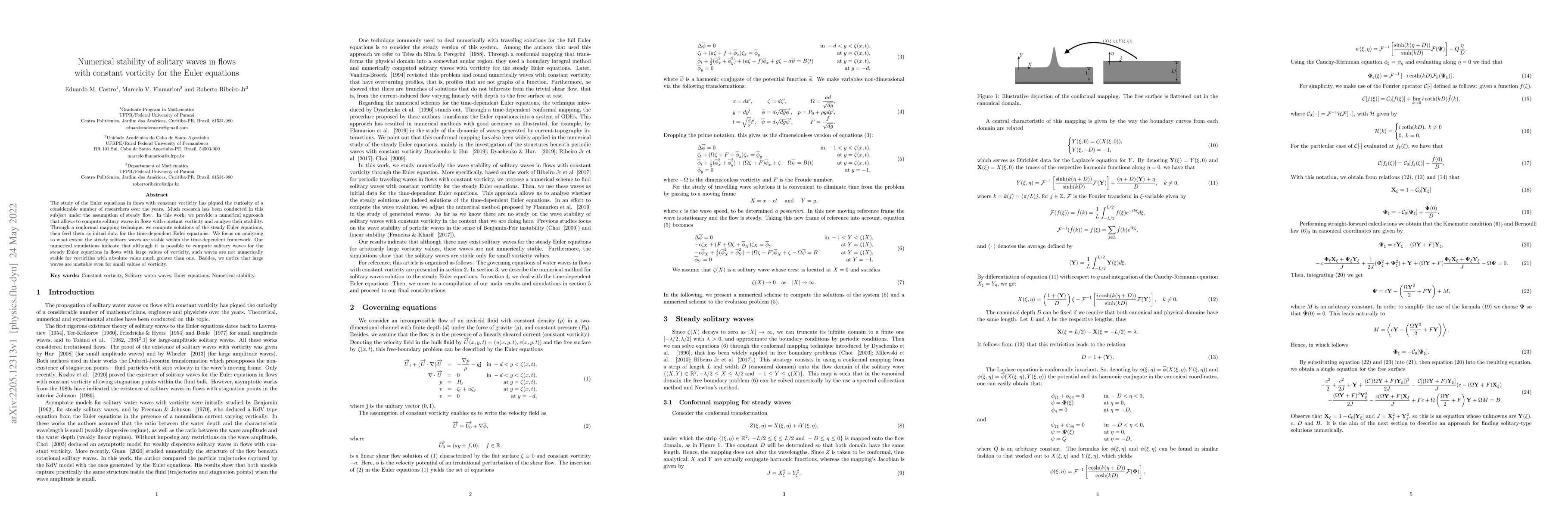 Thumbnail for Numerical stability of solitary waves in flows with constant vorticity
  for the Euler equations