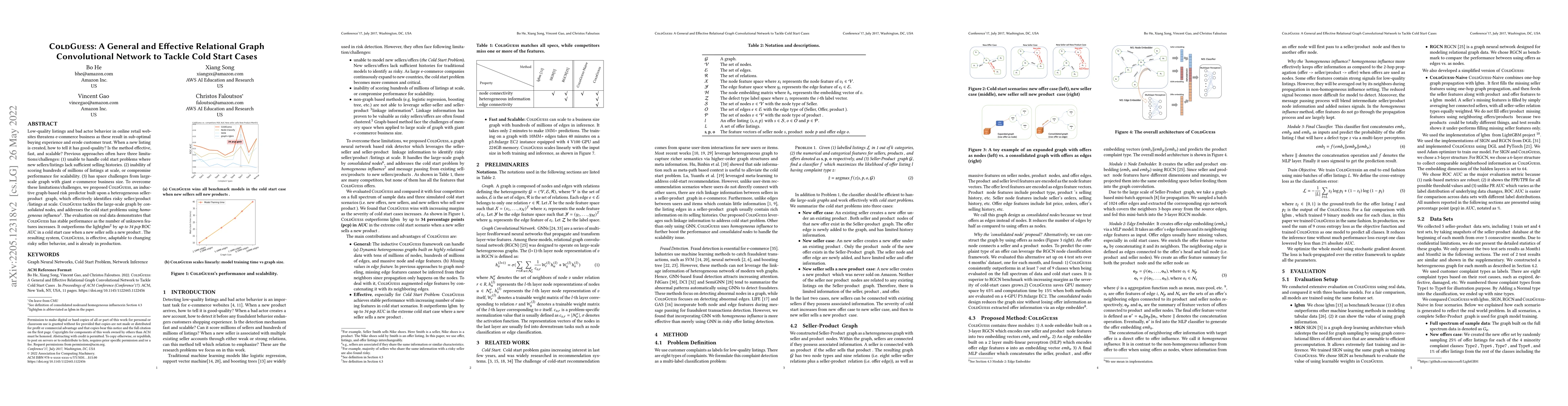 Thumbnail for ColdGuess: A General and Effective Relational Graph Convolutional
  Network to Tackle Cold Start Cases