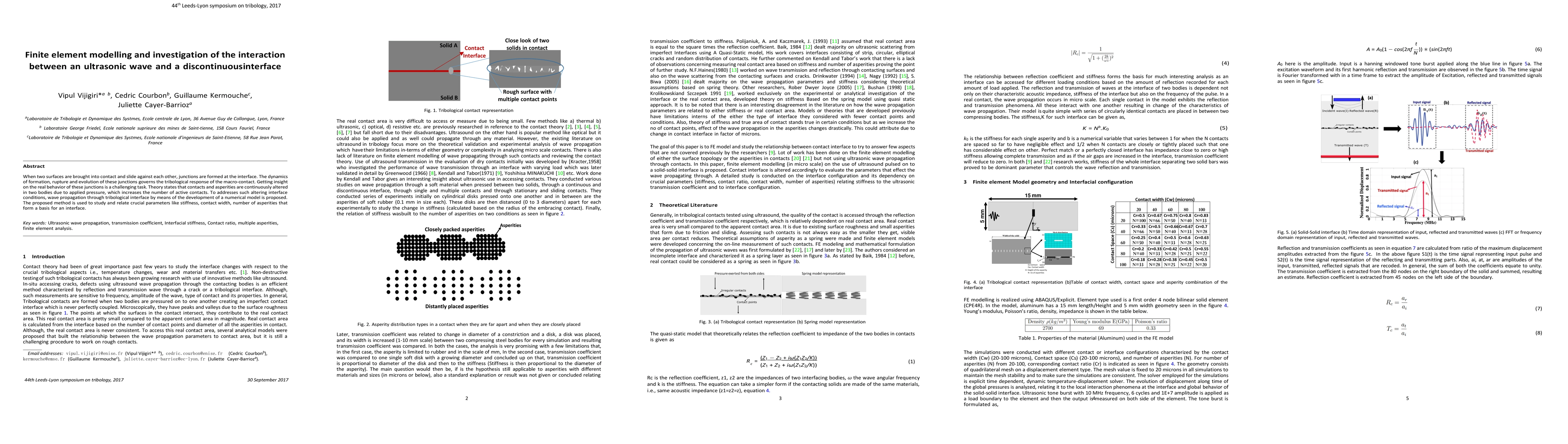 Thumbnail for Finite element modelling and investigation of the interaction between an
  ultrasonic wave and a discontinuous interface