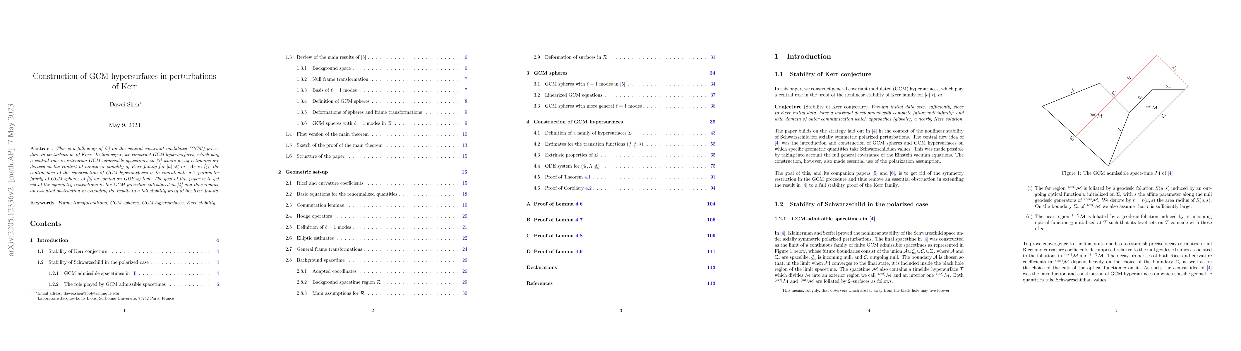 Thumbnail for Construction of GCM hypersurfaces in perturbations of Kerr