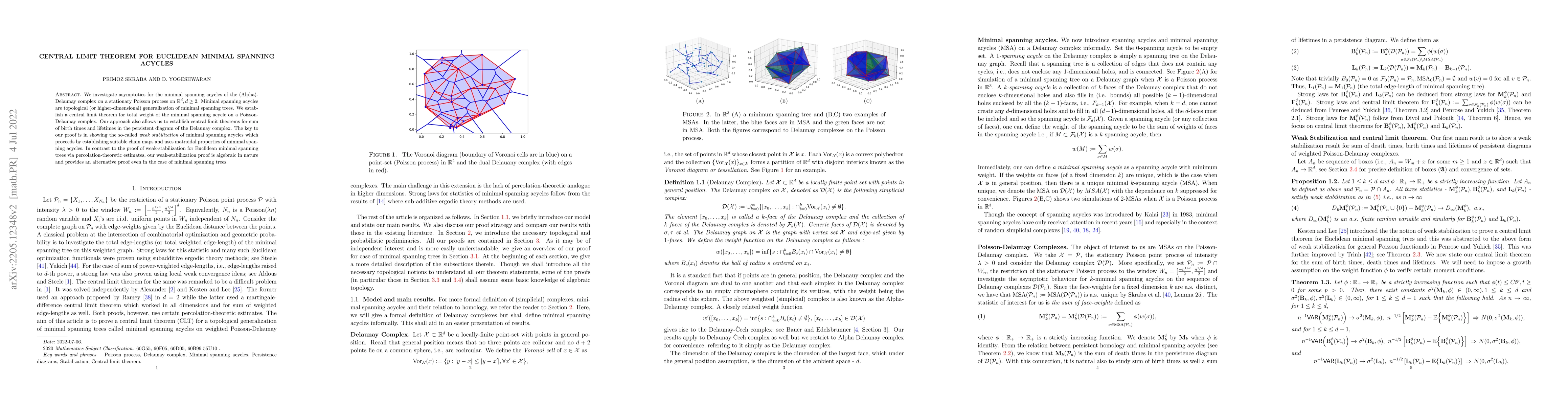 Thumbnail for Central Limit Theorem for Euclidean Minimal Spanning Acycles