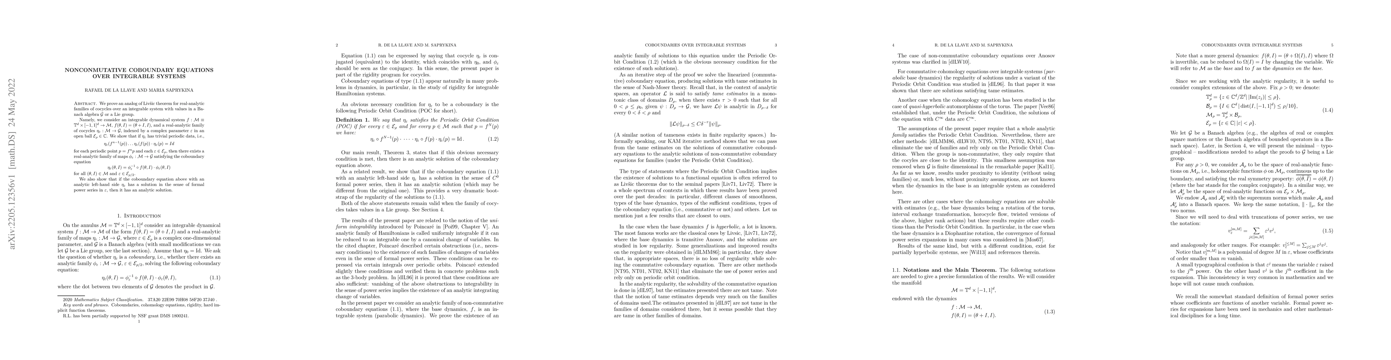 Thumbnail for Nonconmutative coboundary equations over integrable systems
