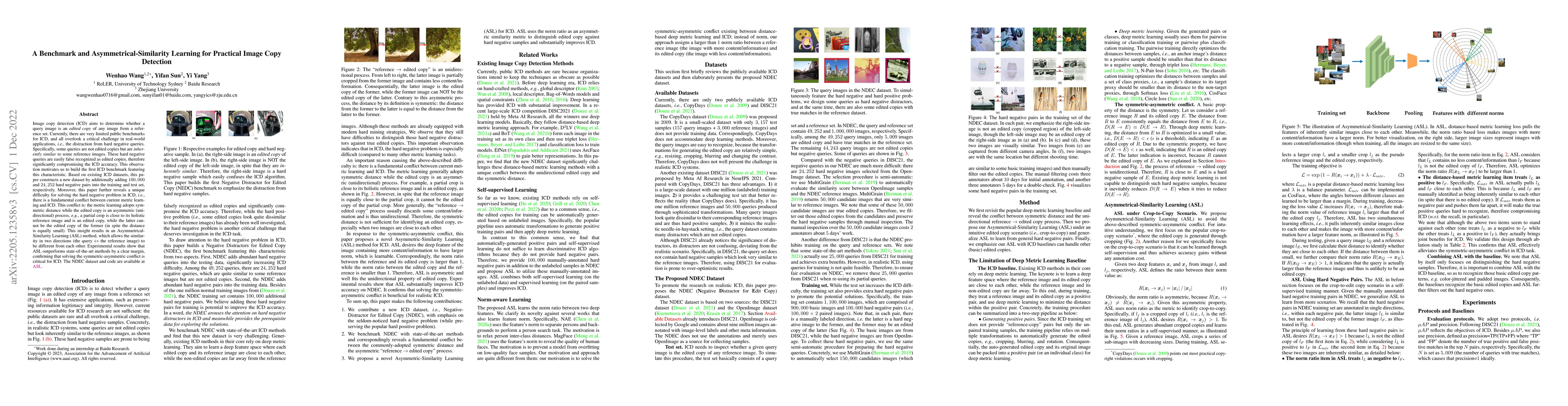 Thumbnail for A Benchmark and Asymmetrical-Similarity Learning for Practical Image
  Copy Detection