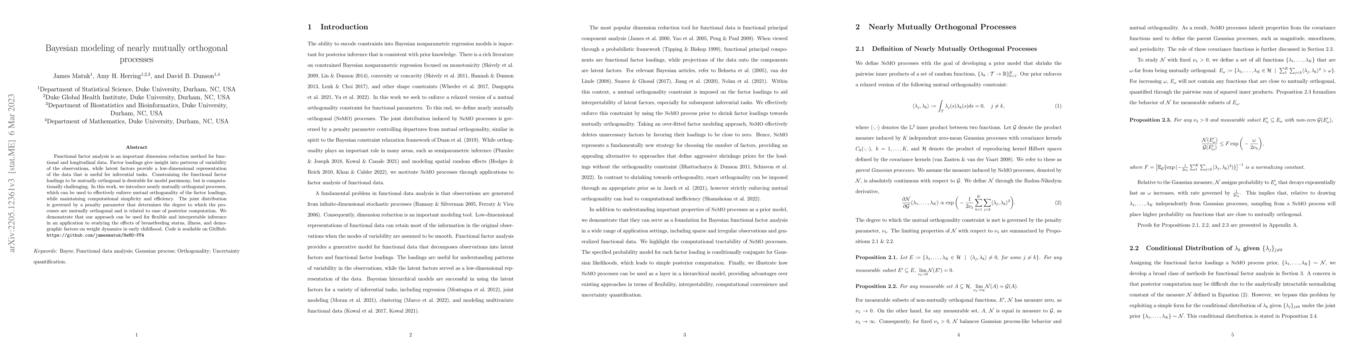 Thumbnail for Bayesian modeling of nearly mutually orthogonal processes