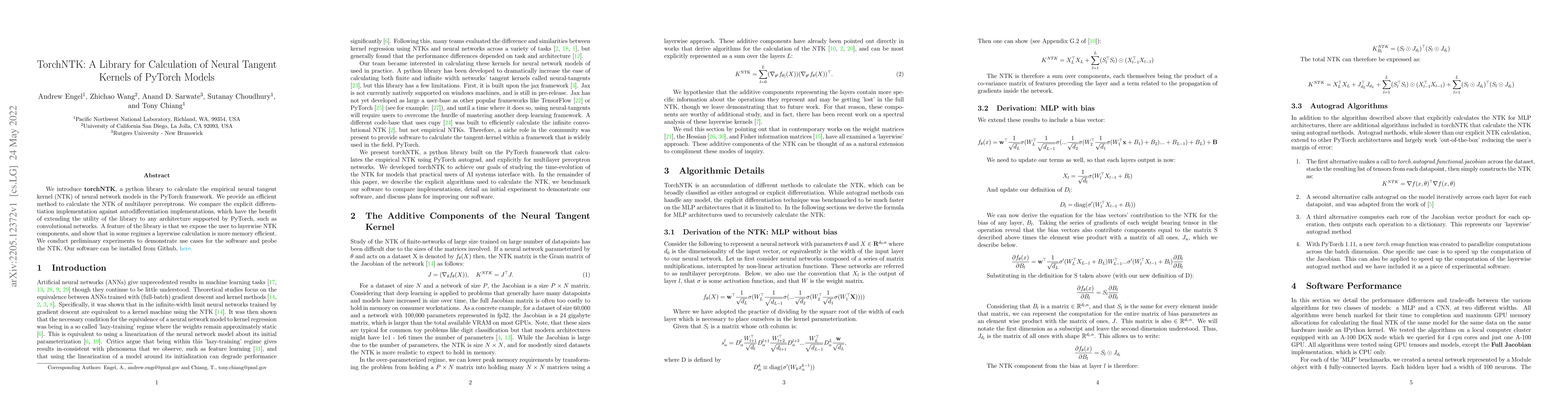 Thumbnail for TorchNTK: A Library for Calculation of Neural Tangent Kernels of PyTorch
  Models