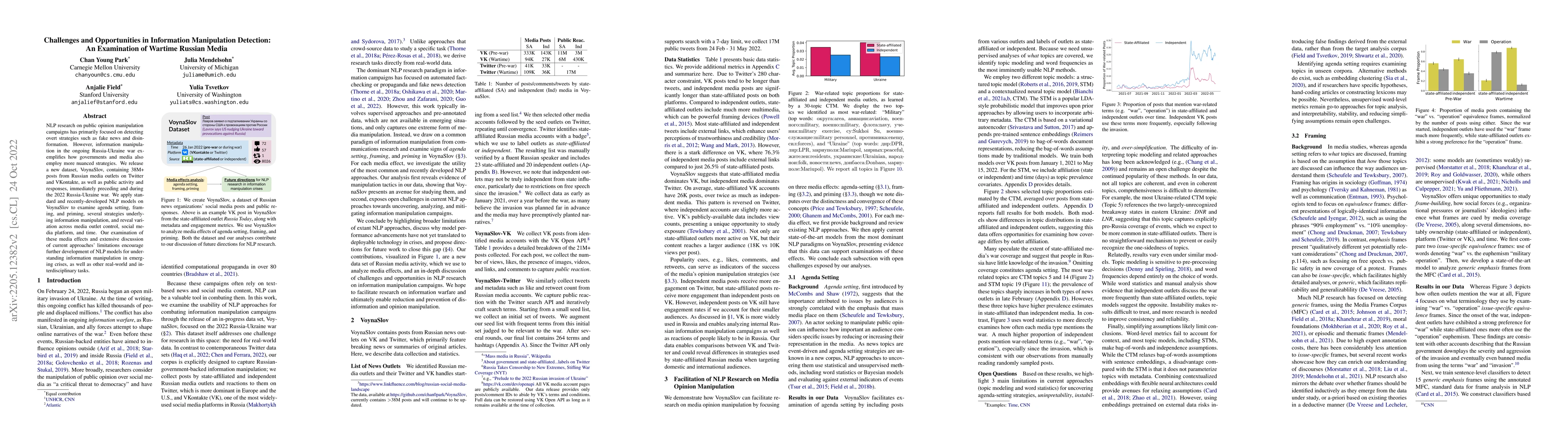 Thumbnail for Challenges and Opportunities in Information Manipulation Detection: An
  Examination of Wartime Russian Media