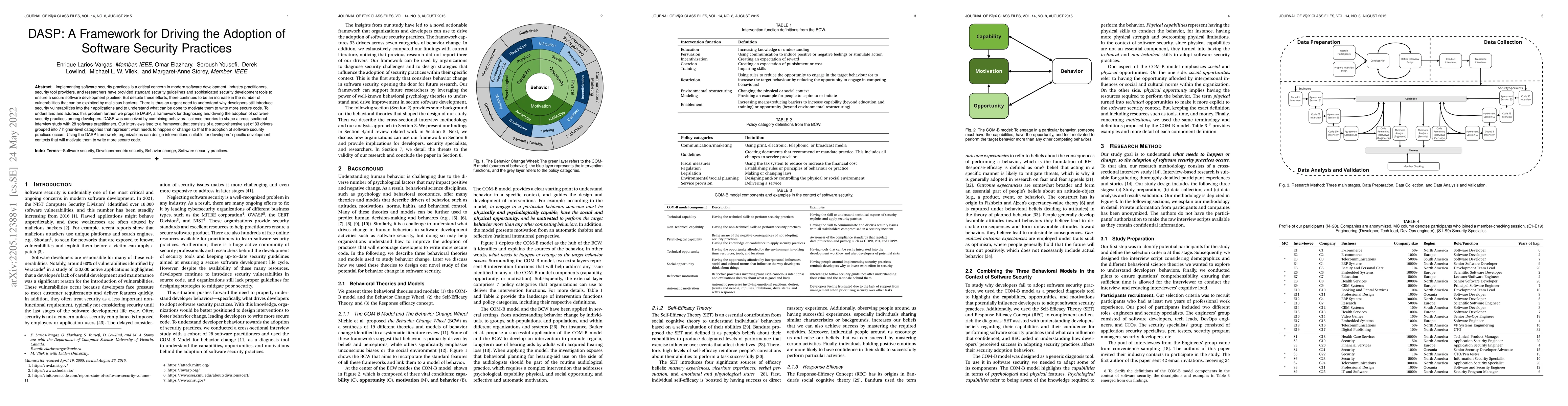 Thumbnail for DASP: A Framework for Driving the Adoption of Software Security
  Practices