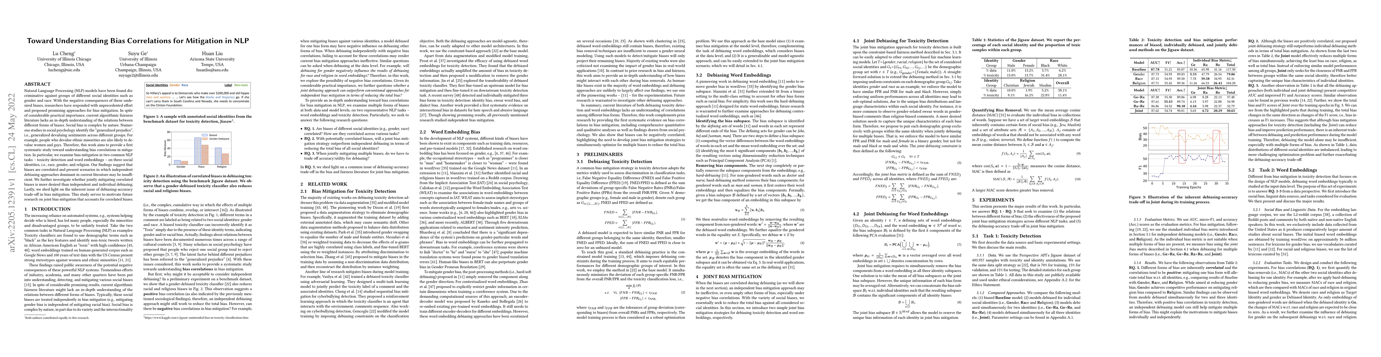 Thumbnail for Toward Understanding Bias Correlations for Mitigation in NLP