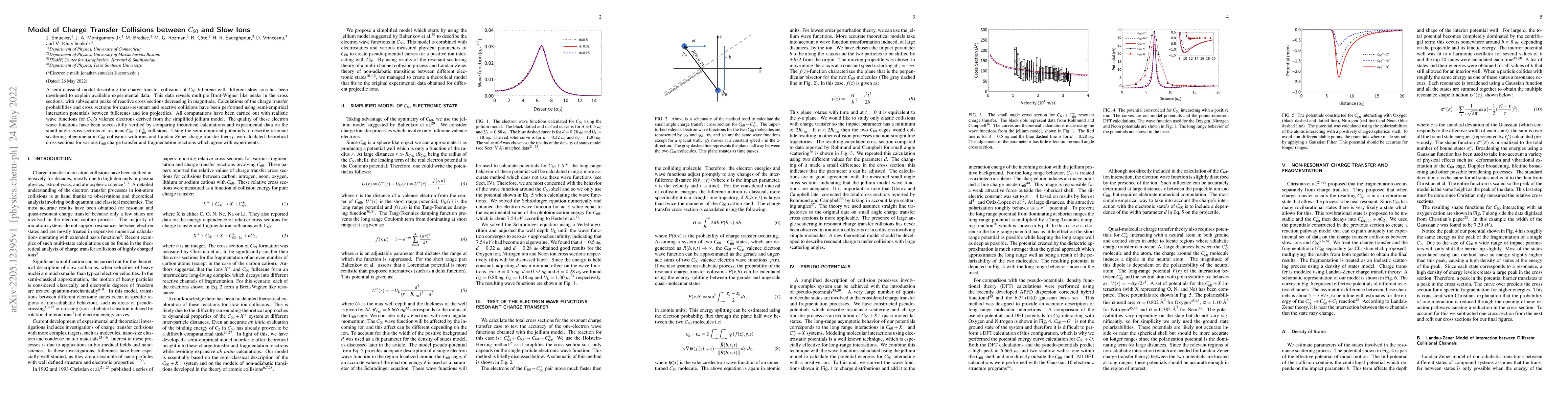 Thumbnail for Model of Charge Transfer Collisions Between $C_{60}$ and Slow Ions
