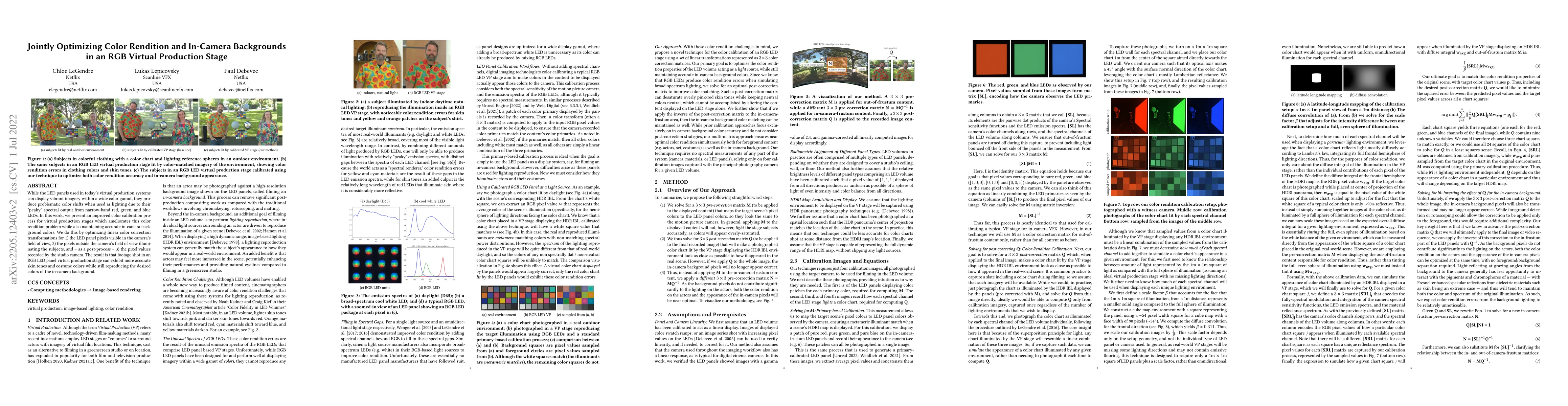 Thumbnail for Jointly Optimizing Color Rendition and In-Camera Backgrounds in an RGB
  Virtual Production Stage