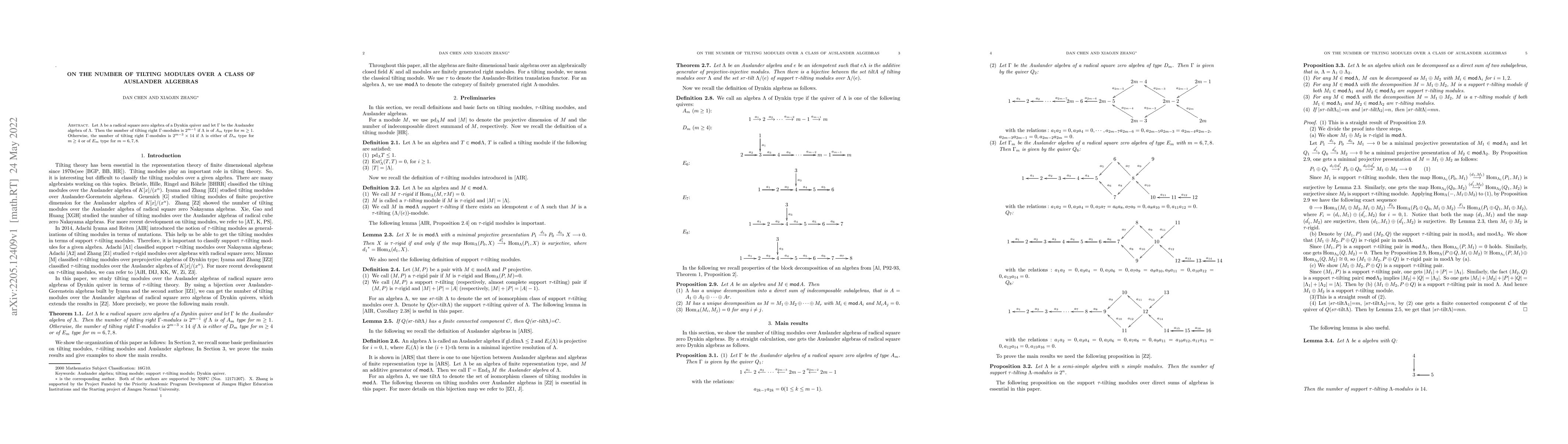 Thumbnail for On the number of tilting modules over a class of Auslander algebras