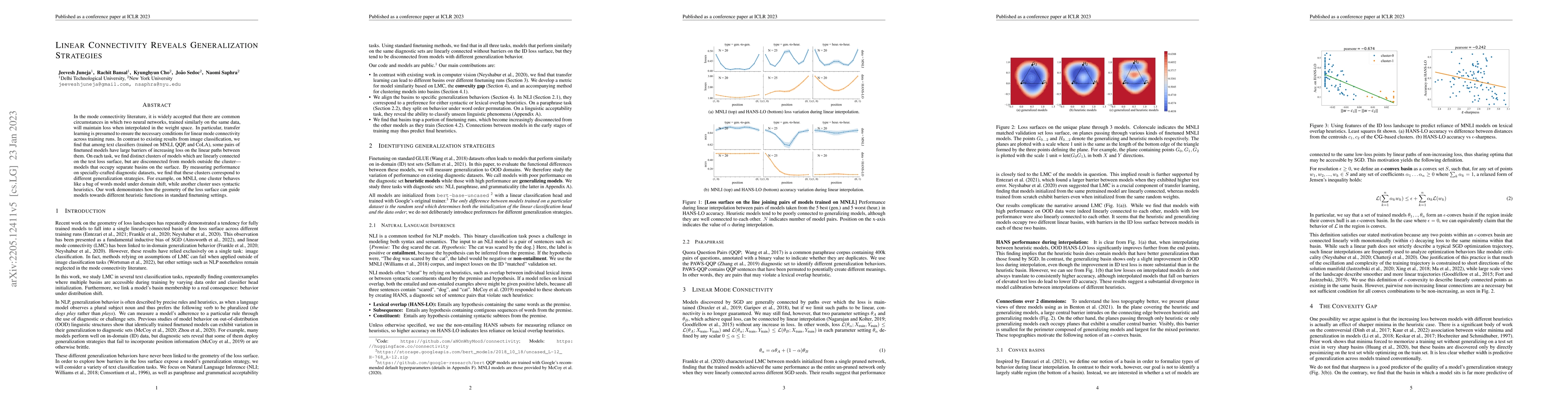 Thumbnail for Linear Connectivity Reveals Generalization Strategies