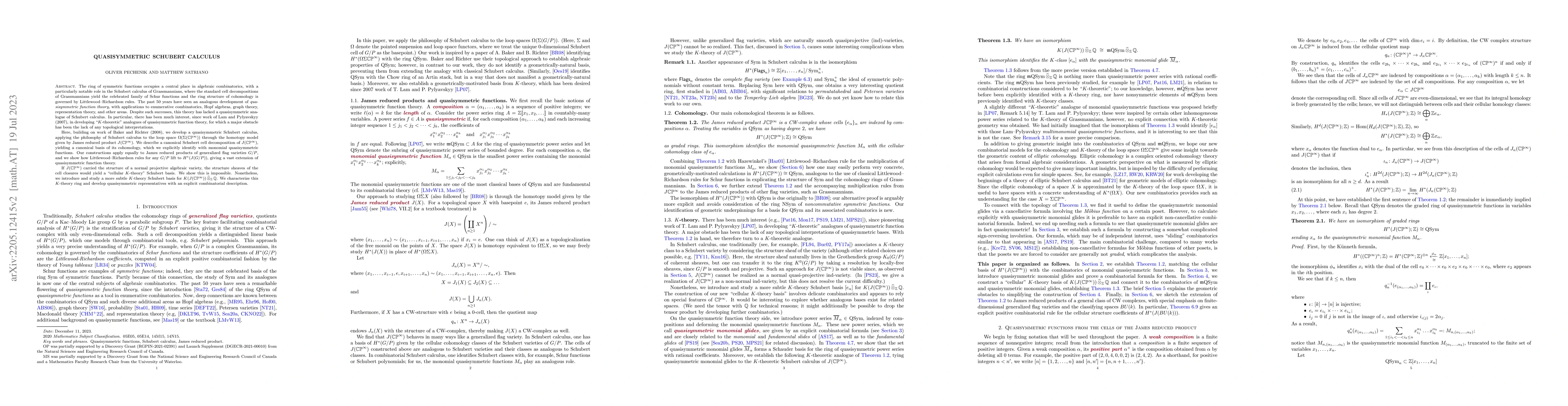 Thumbnail for Quasisymmetric Schubert calculus