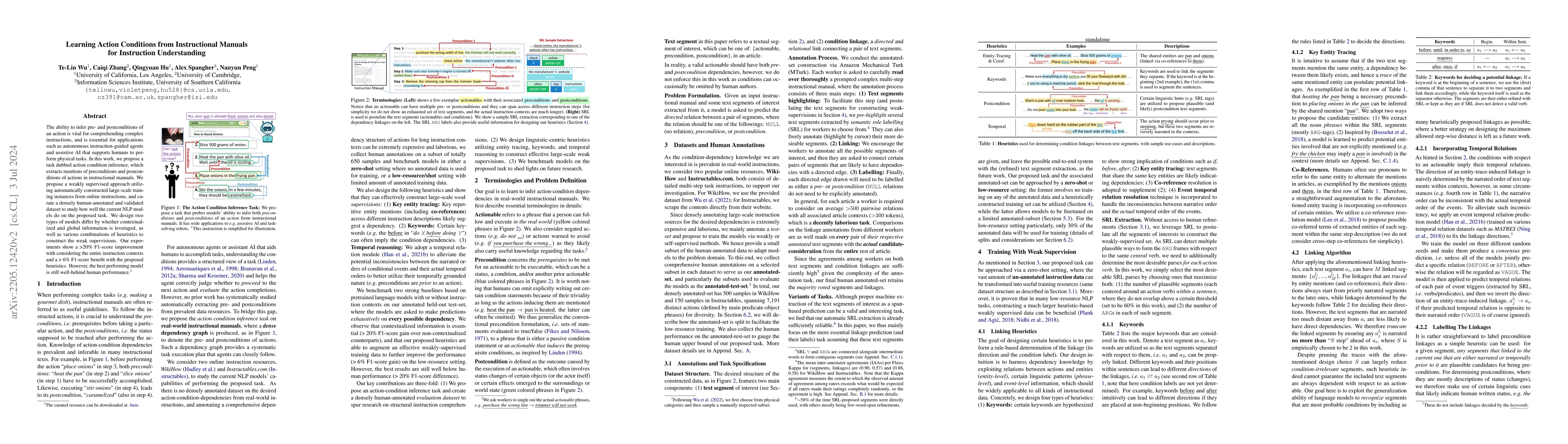 Thumbnail for Learning Action Conditions from Instructional Manuals for Instruction
  Understanding