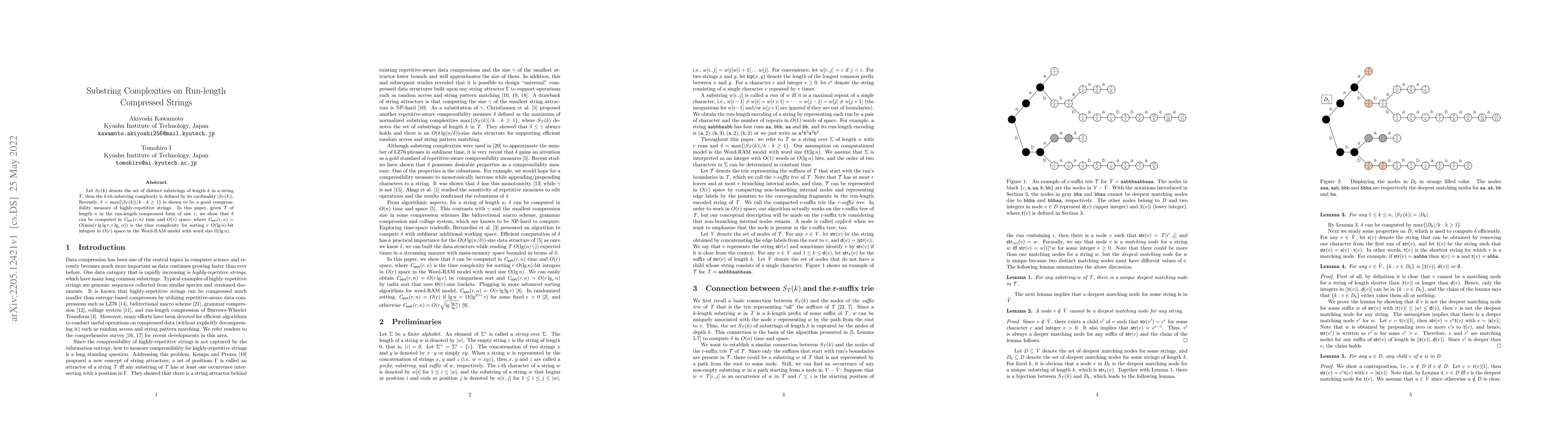 Thumbnail for Substring Complexities on Run-length Compressed Strings