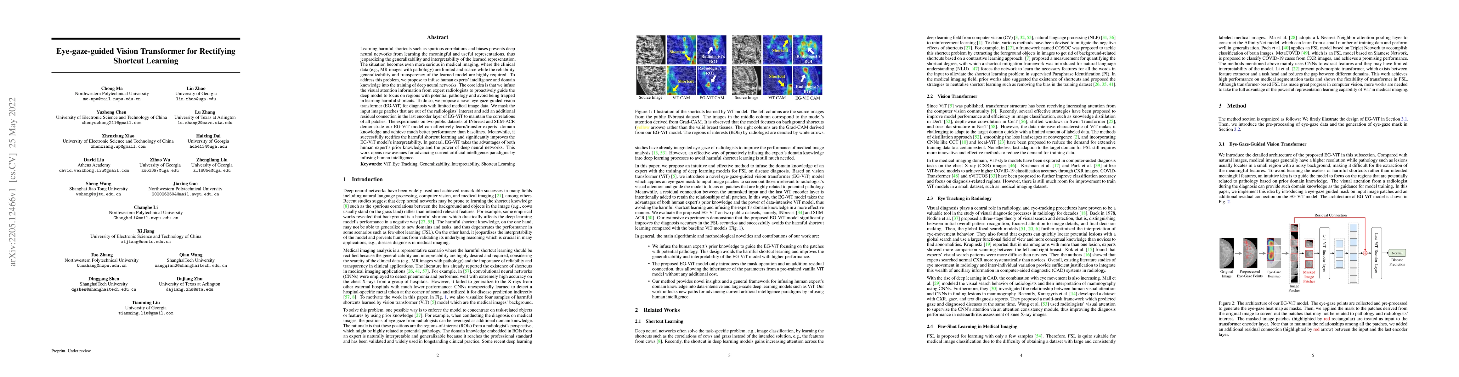Thumbnail for Eye-gaze-guided Vision Transformer for Rectifying Shortcut Learning