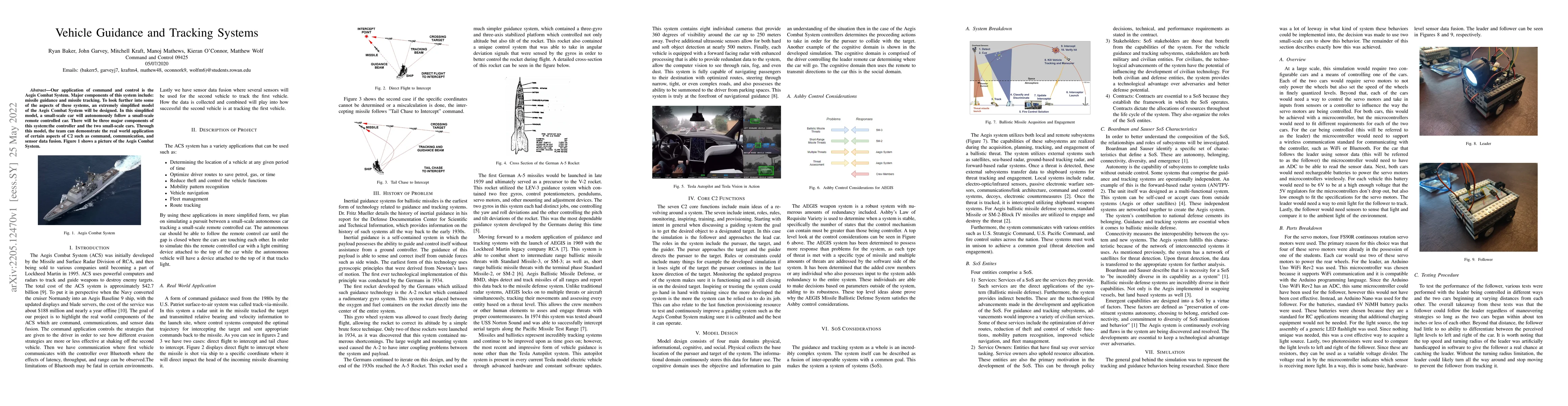 Thumbnail for Vehicle Guidance and Tracking Systems