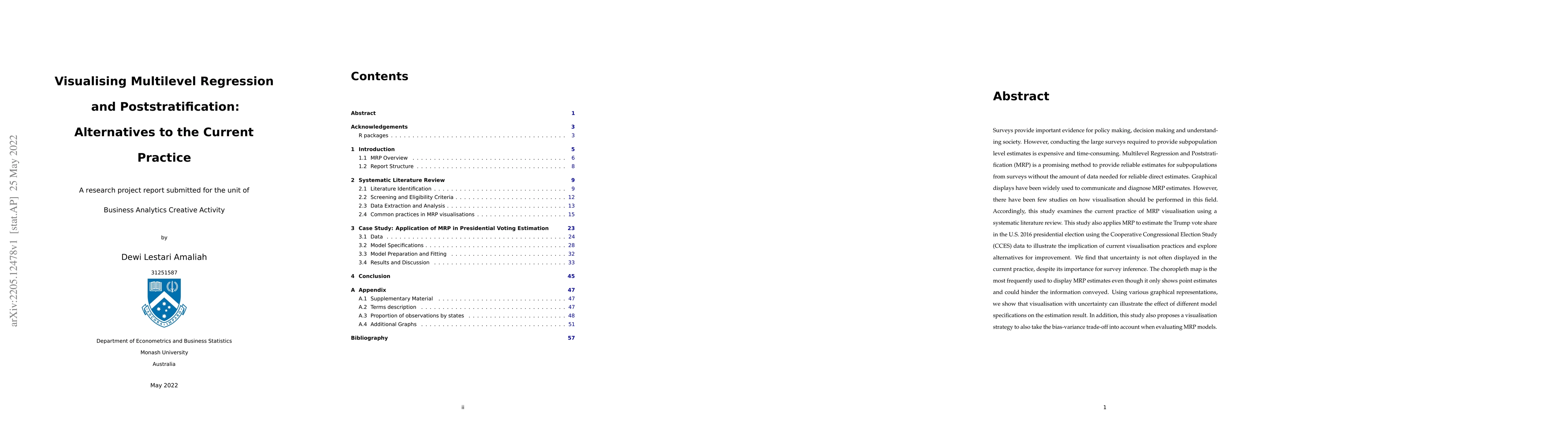 Thumbnail for Visualising Multilevel Regression and Poststratification: Alternatives
  to the Current Practice