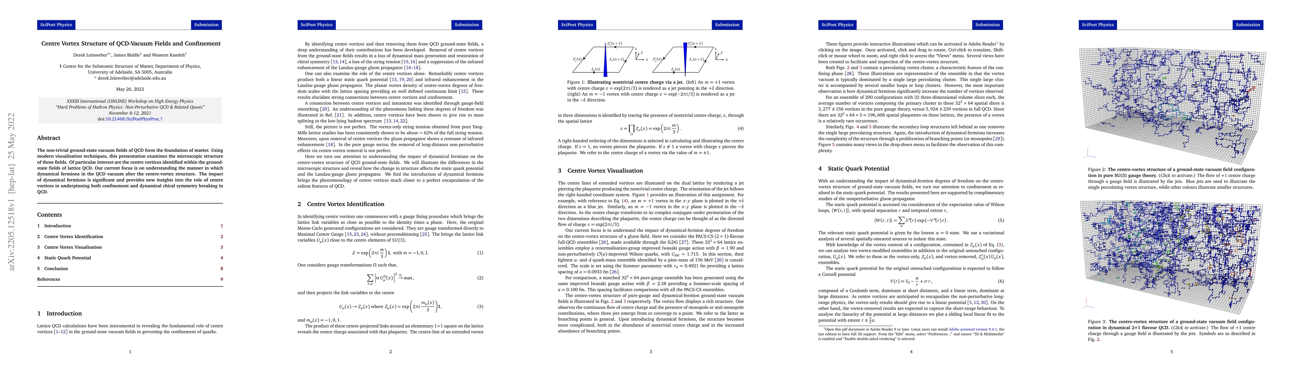 Thumbnail for Centre Vortex Structure of QCD-Vacuum Fields and Confinement
