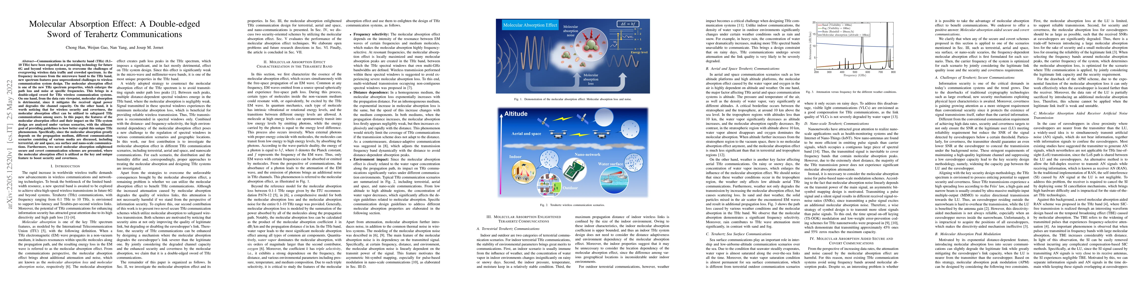 Thumbnail for Molecular Absorption Effect: A Double-edged Sword of Terahertz
  Communications