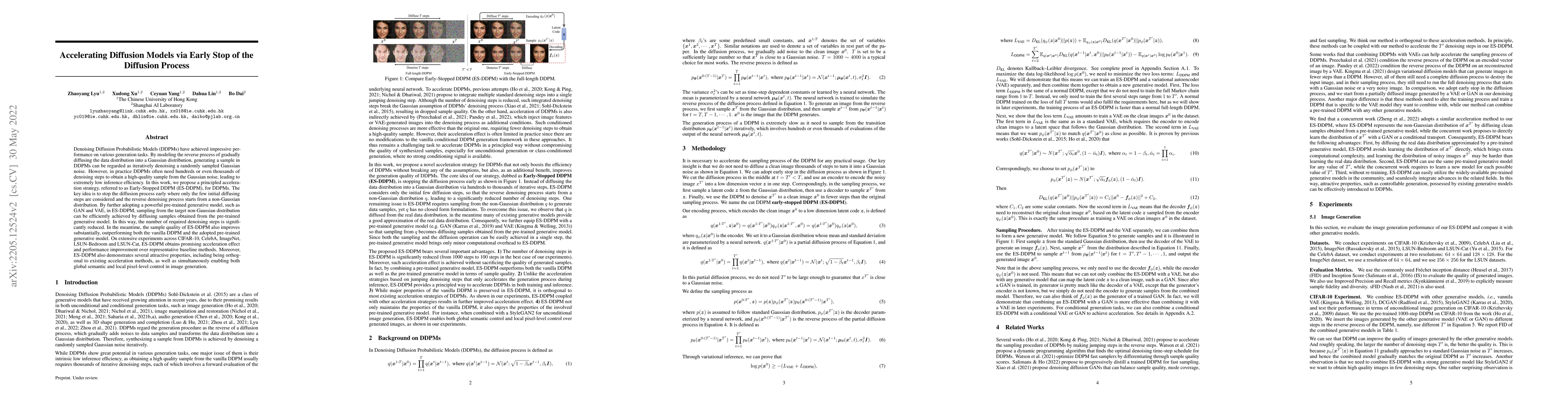Thumbnail for Accelerating Diffusion Models via Early Stop of the Diffusion Process