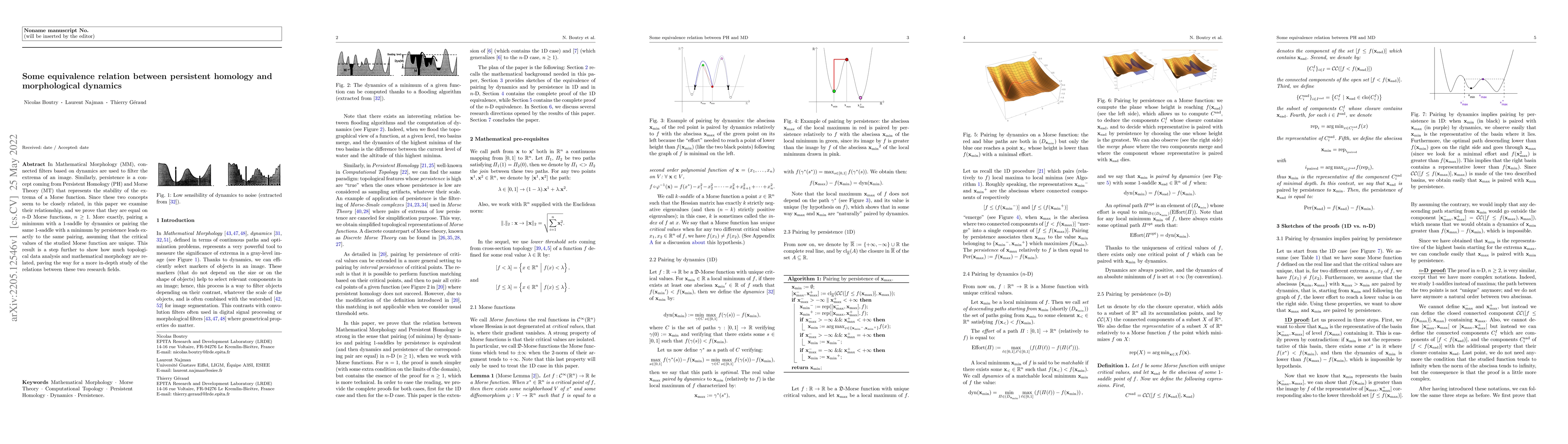 Thumbnail for Some equivalence relation between persistent homology and morphological
  dynamics