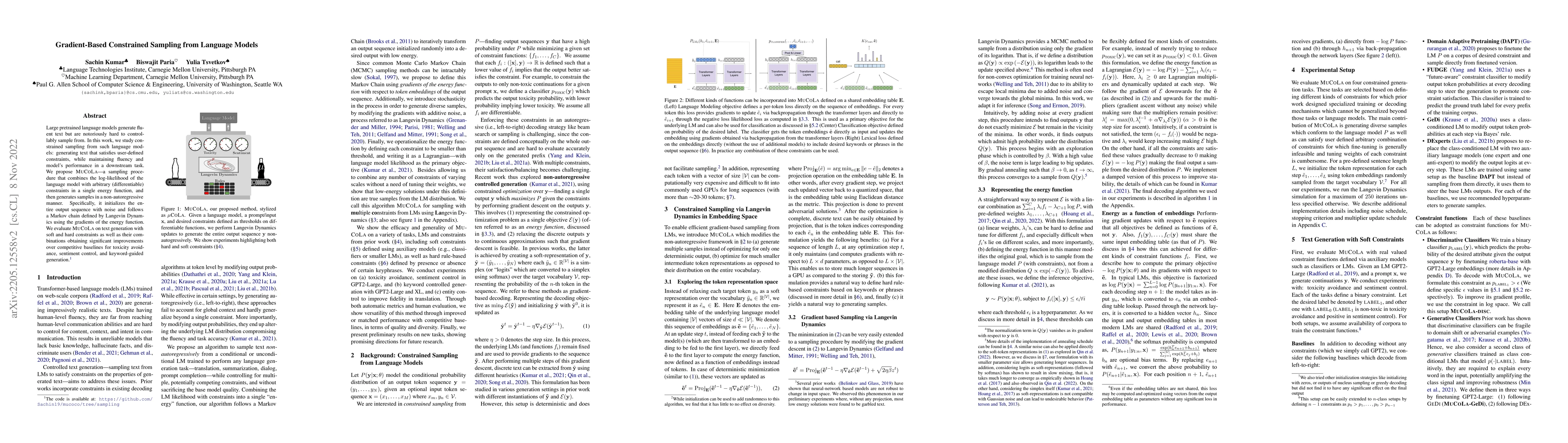 Thumbnail for Gradient-Based Constrained Sampling from Language Models