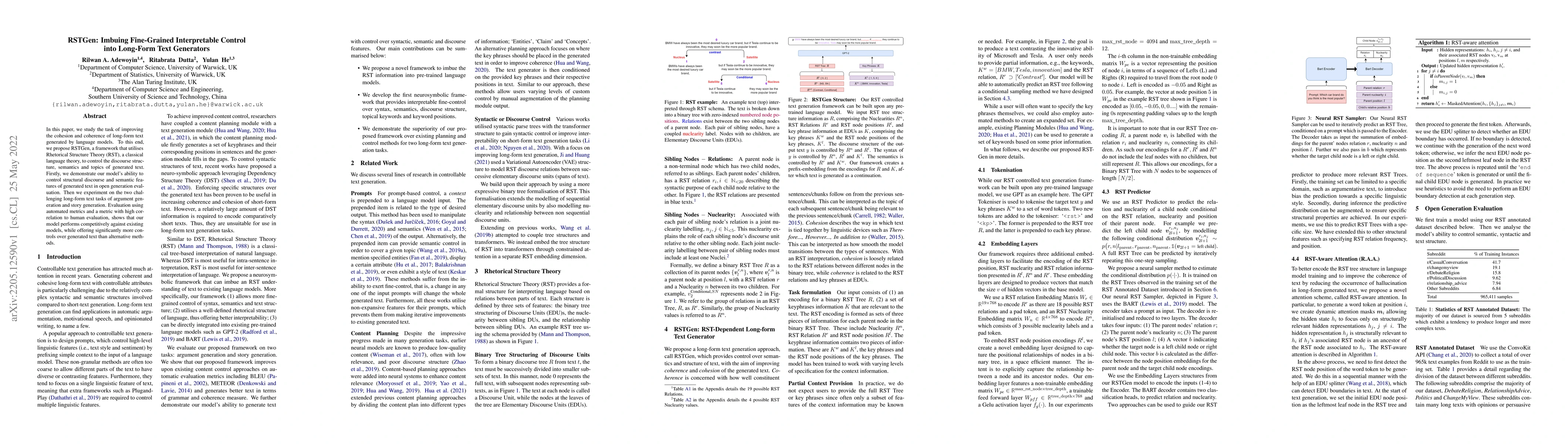 Thumbnail for RSTGen: Imbuing Fine-Grained Interpretable Control into Long-FormText
  Generators