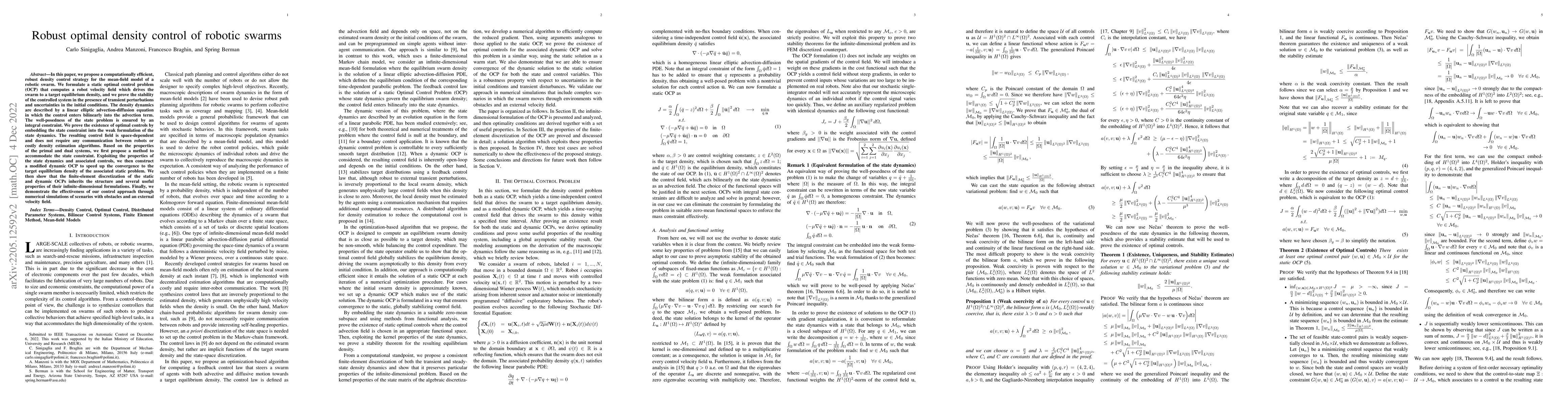 Thumbnail for Robust optimal density control of robotic swarms
