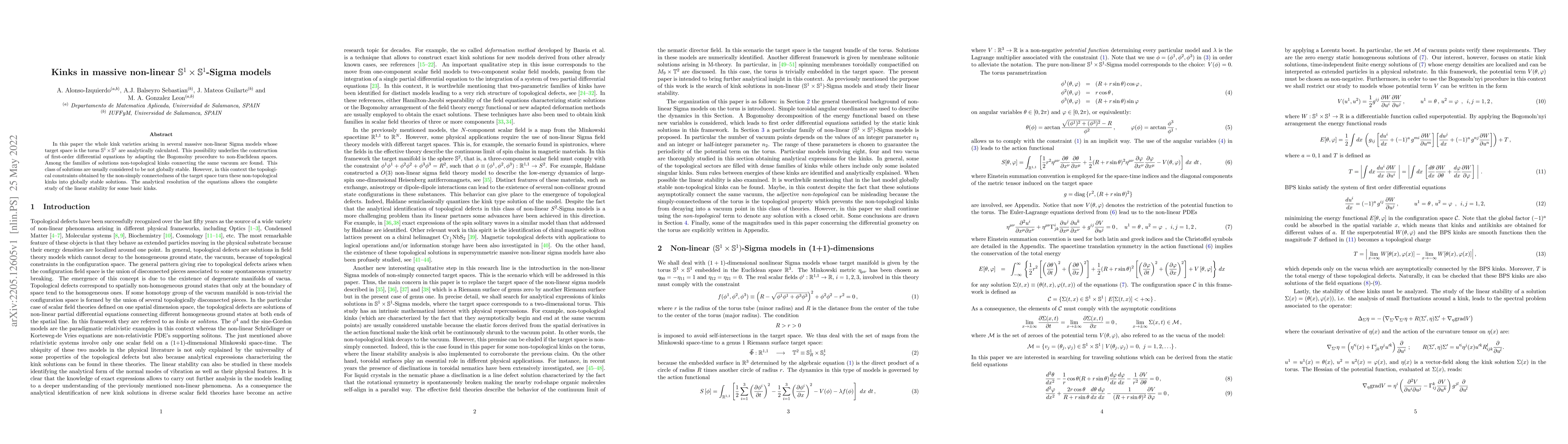 Thumbnail for Kinks in massive non-linear ${\mathbb S}^1\times{\mathbb S}^1$-Sigma
  models
