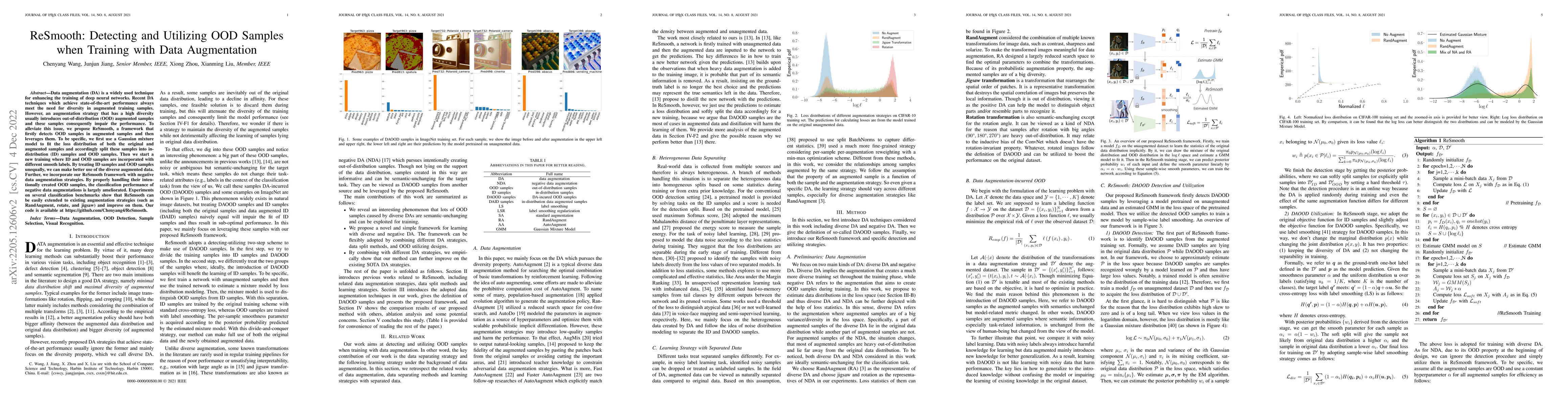 Thumbnail for ReSmooth: Detecting and Utilizing OOD Samples when Training with Data
  Augmentation