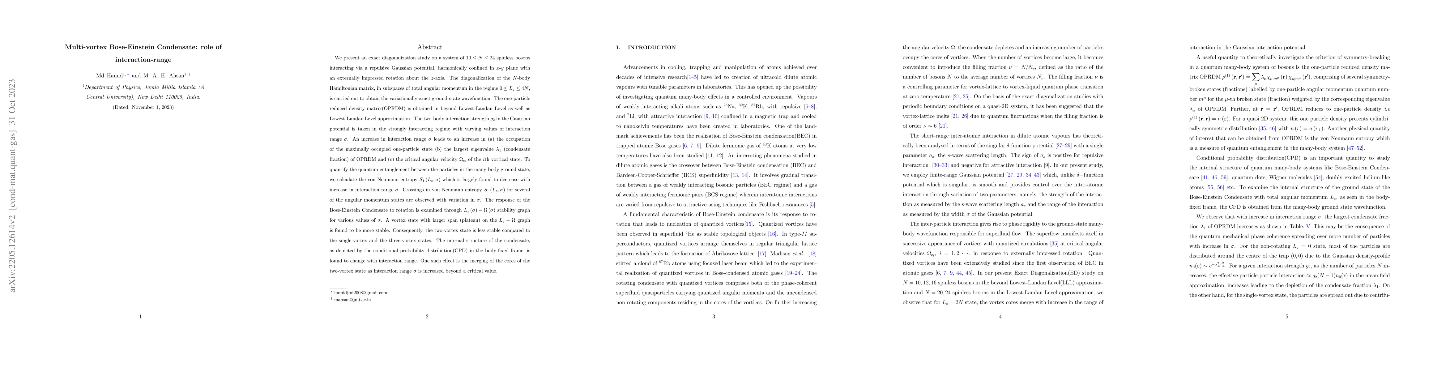 Thumbnail for Vortices in rotating Bose gas interacting via finite range Gaussian
  potential in a quasi-two-dimensional harmonic trap