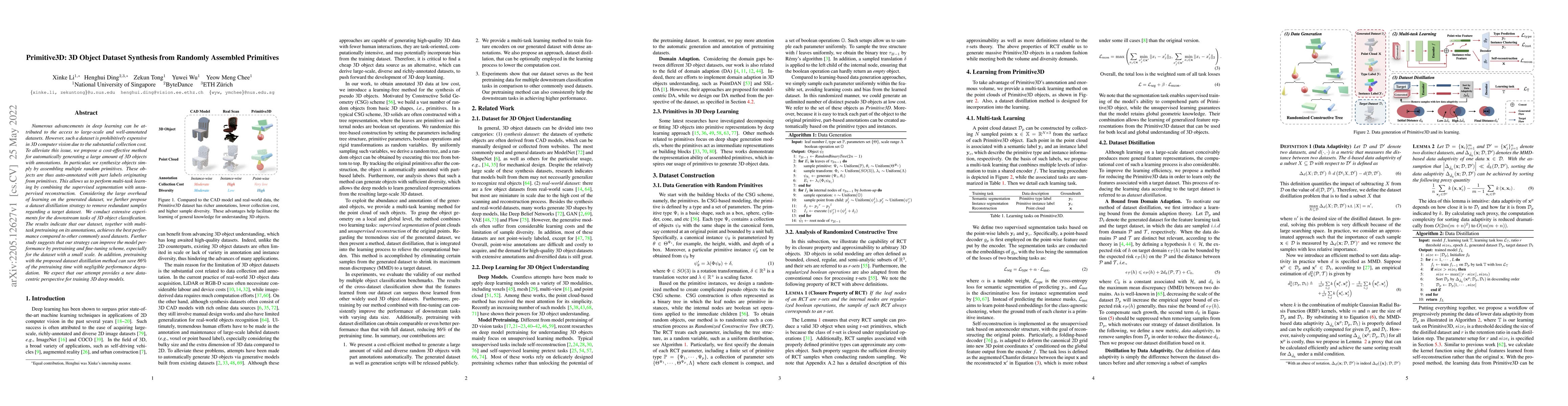 Thumbnail for Primitive3D: 3D Object Dataset Synthesis from Randomly Assembled
  Primitives