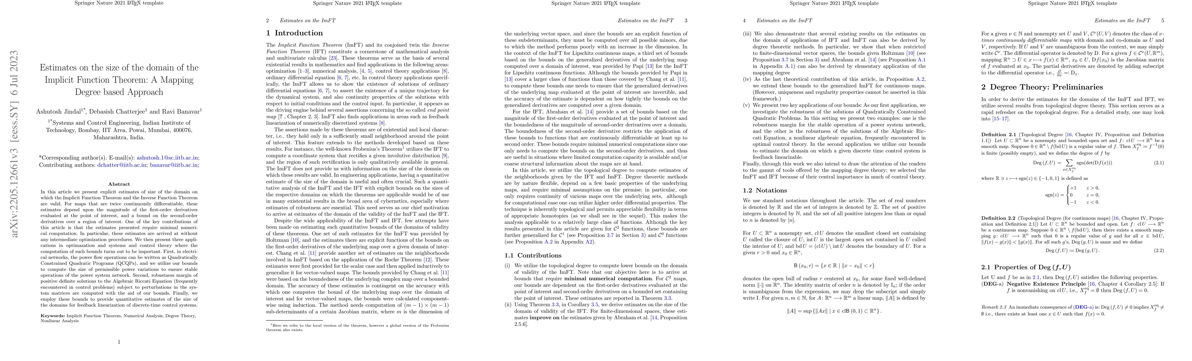 Thumbnail for Implicit Function Theorem: Estimates on the size of the domain