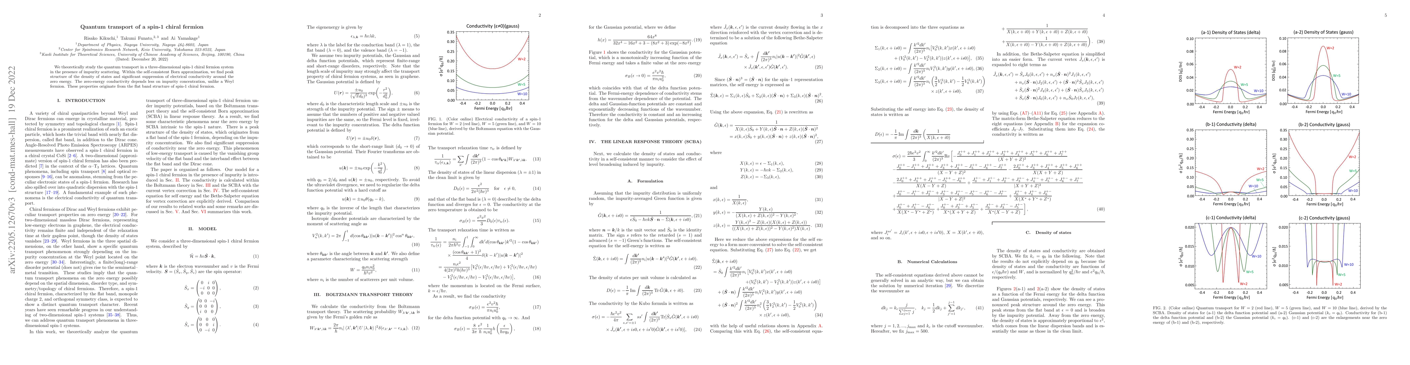 Thumbnail for Quantum transport of a spin-1 chiral fermion