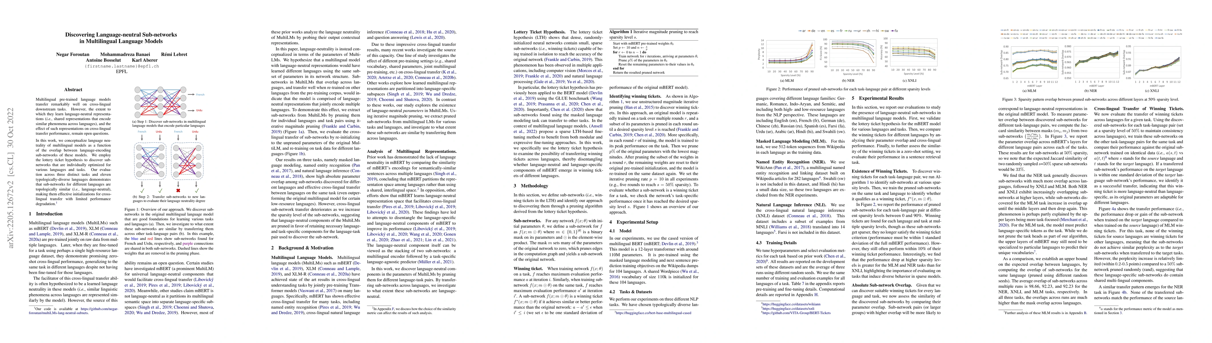 Thumbnail for Discovering Language-neutral Sub-networks in Multilingual Language
  Models