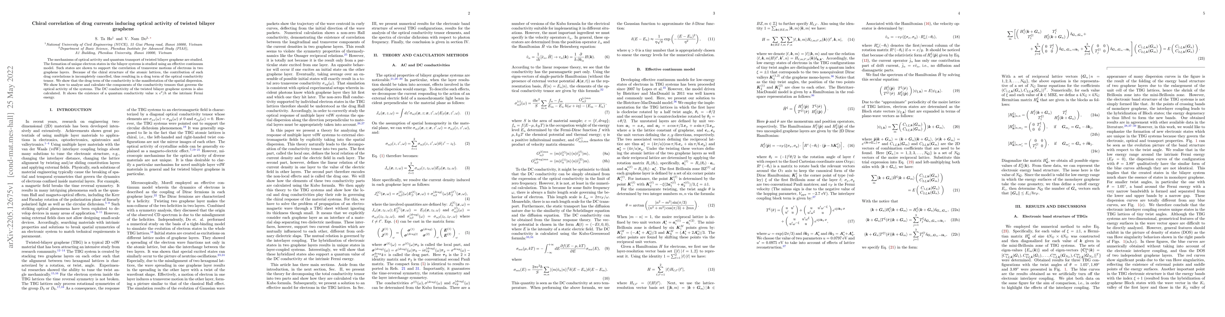 Thumbnail for Chiral correlation of drag currents inducing optical activity of twisted
  bilayer graphene