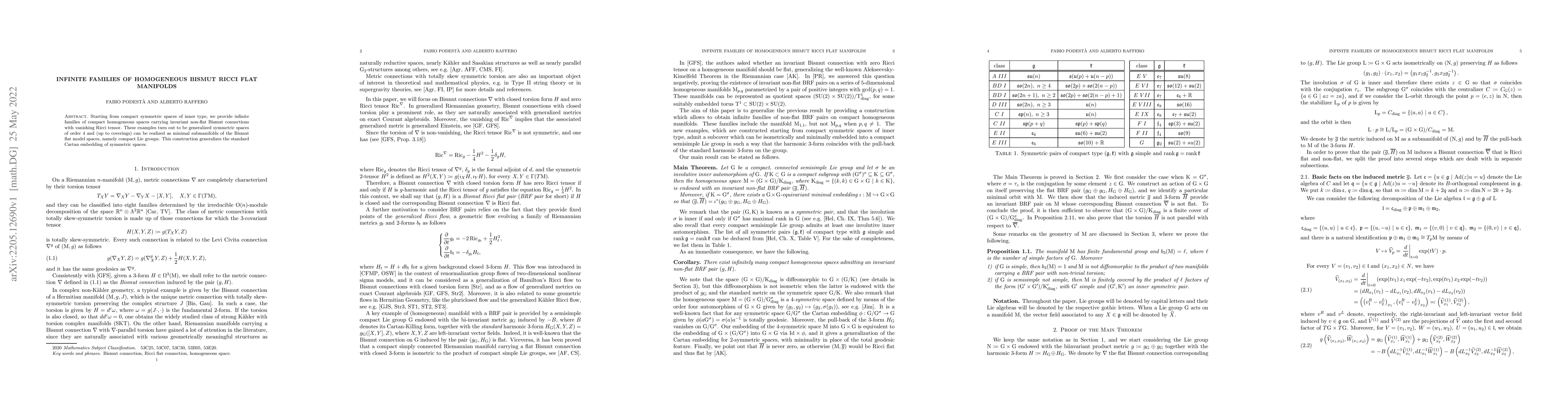 Thumbnail for Infinite families of homogeneous Bismut Ricci flat manifolds