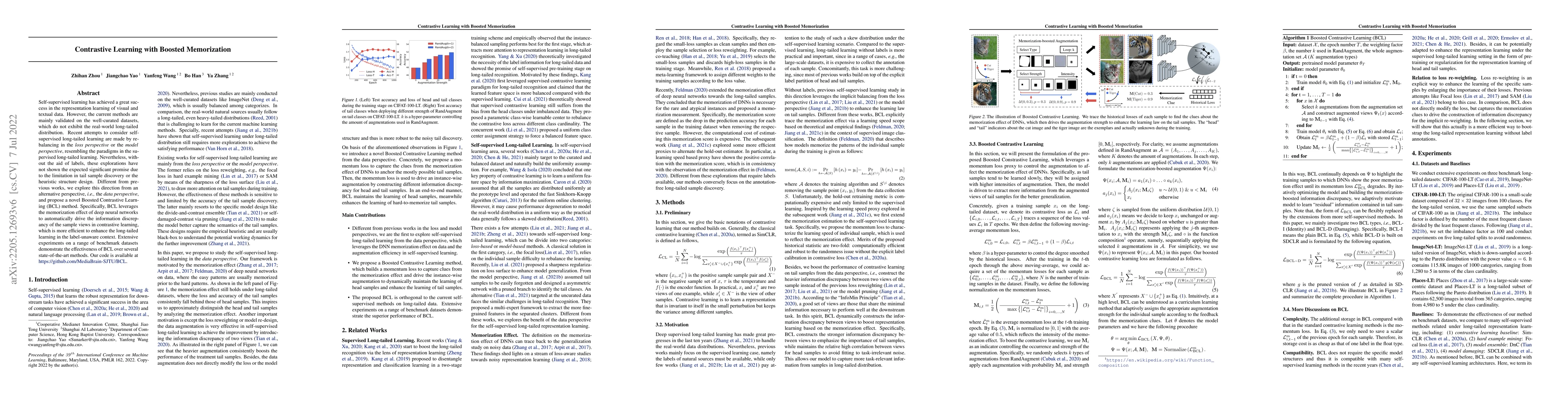 Thumbnail for Contrastive Learning with Boosted Memorization