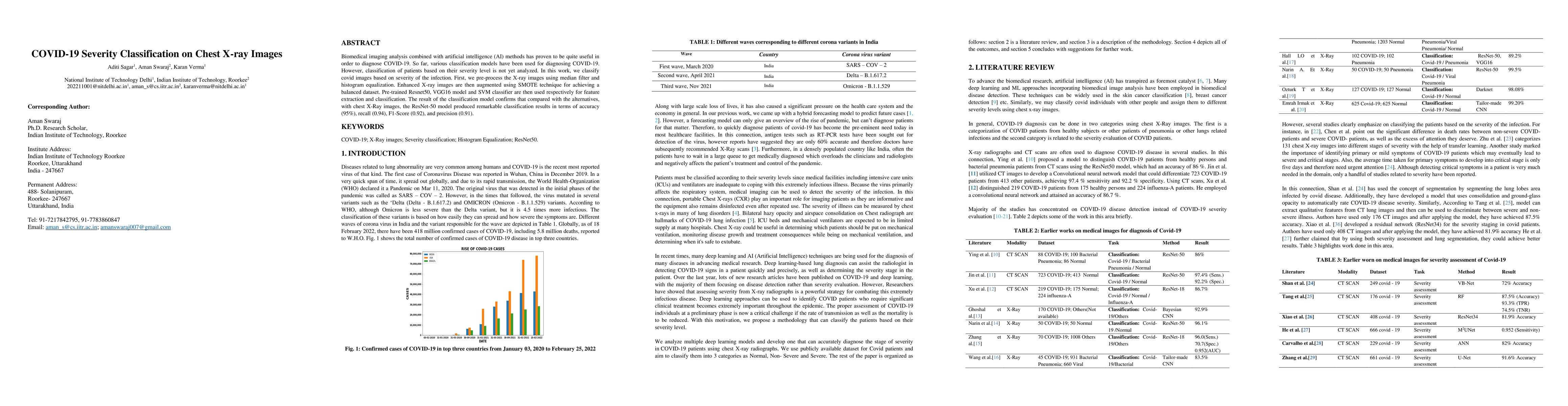 Thumbnail for COVID-19 Severity Classification on Chest X-ray Images