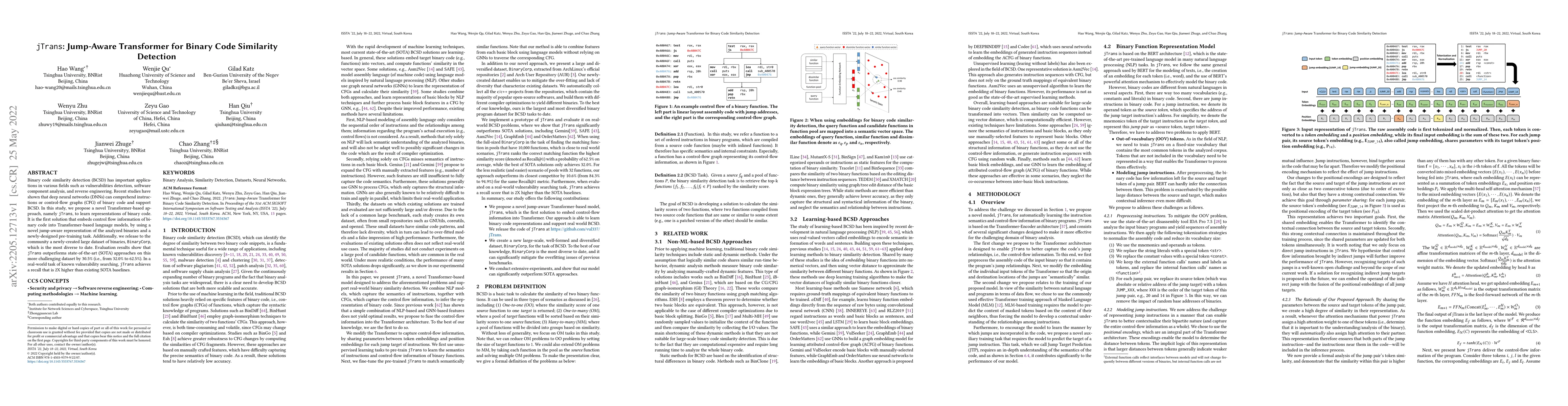 Thumbnail for jTrans: Jump-Aware Transformer for Binary Code Similarity