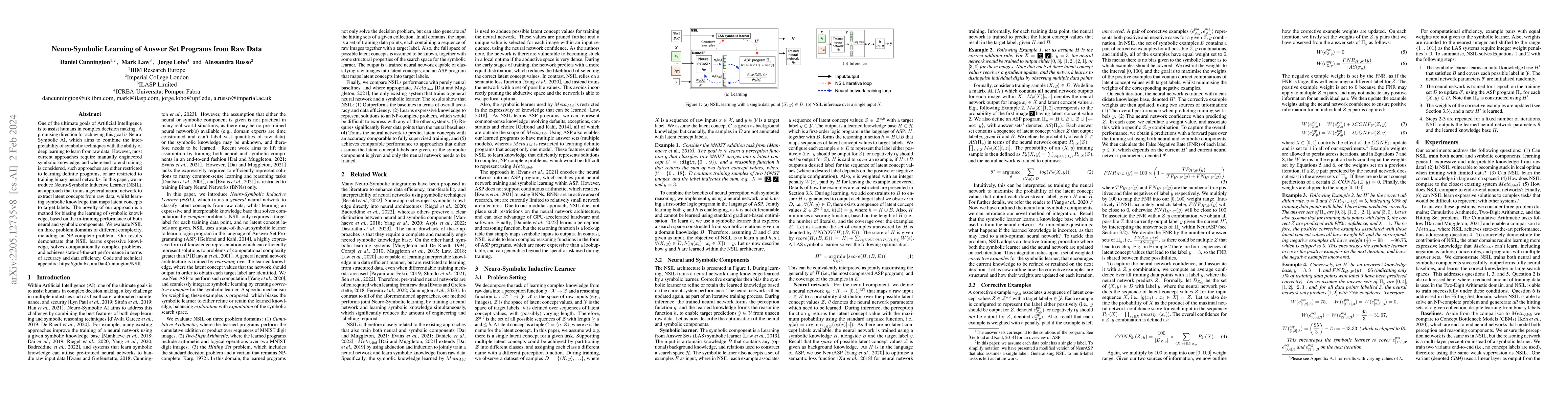 Thumbnail for Neuro-Symbolic Learning of Answer Set Programs from Raw Data