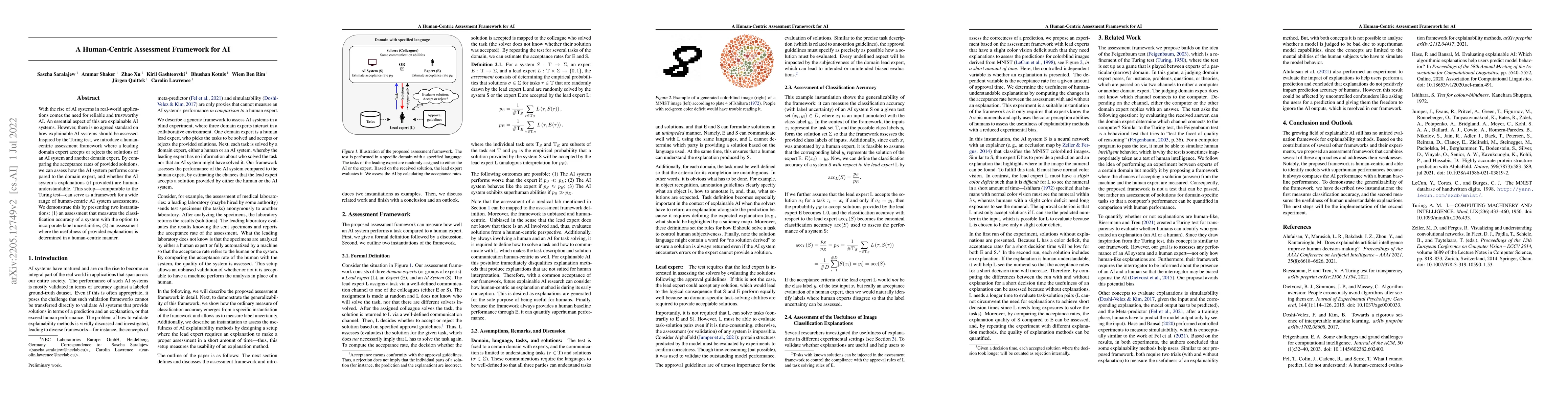 Thumbnail for A Human-Centric Assessment Framework for AI